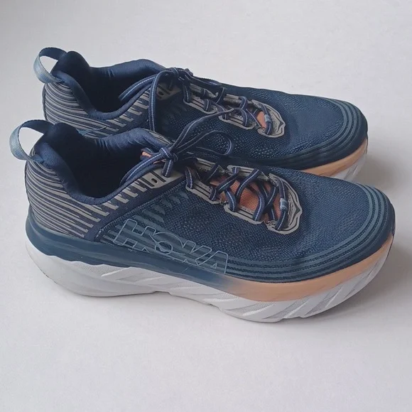Hoka One One Women's Bondi 6 10D Wide Running Shoes 1019272 MIDP Navy - Picture 5 of 16